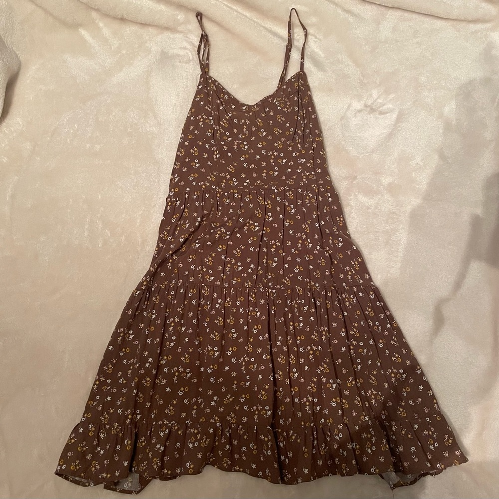 XS Aeropostale Brown Floral Dress